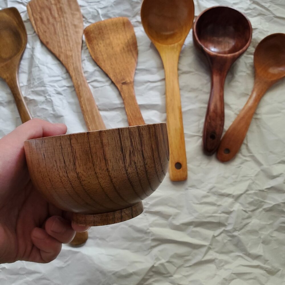 NWOT  Wooden kitchen cutlery（7pcs） - Picture 6 of 12